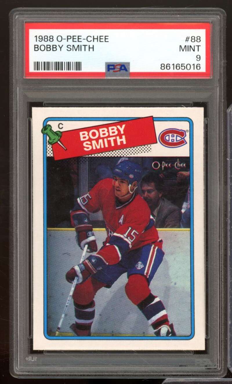 Bobby Smith Card 1988-89 O-Pee-Chee #88 PSA 9 Image 1