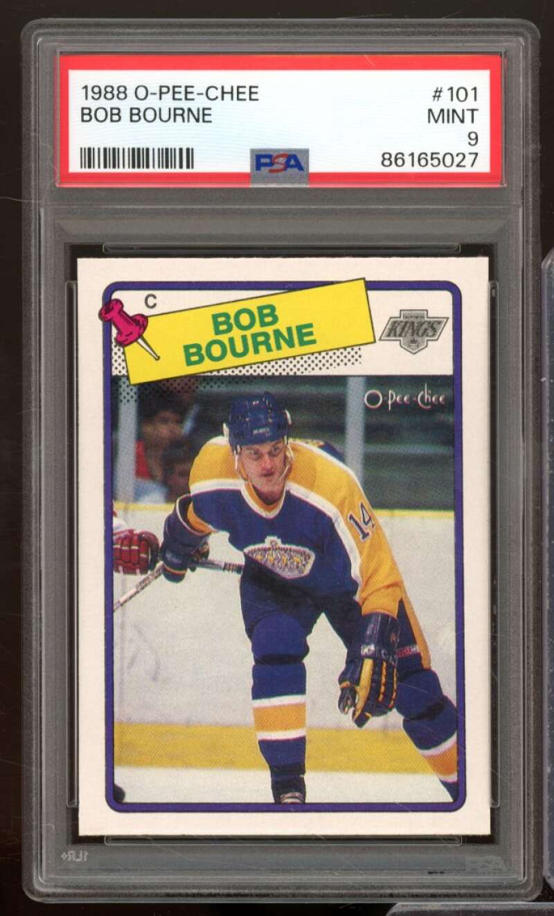 Bob Bourne Card 1988-89 O-Pee-Chee #101 PSA 9 Image 1