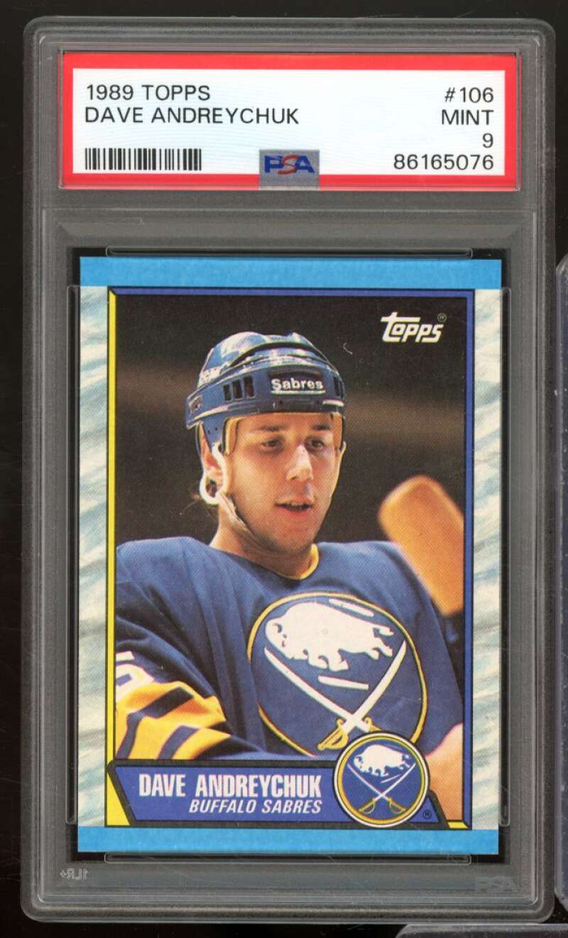 Dave Andreychuk Card 1989-90 Topps #106 PSA 9 Image 1