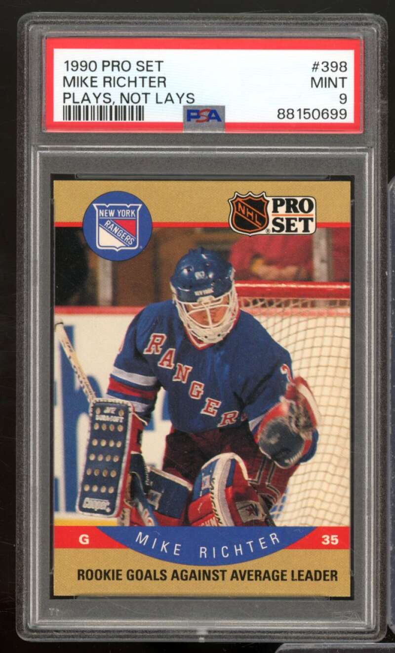 Mike Richter Card 1990 Pro Set #398 PSA 9 Image 1