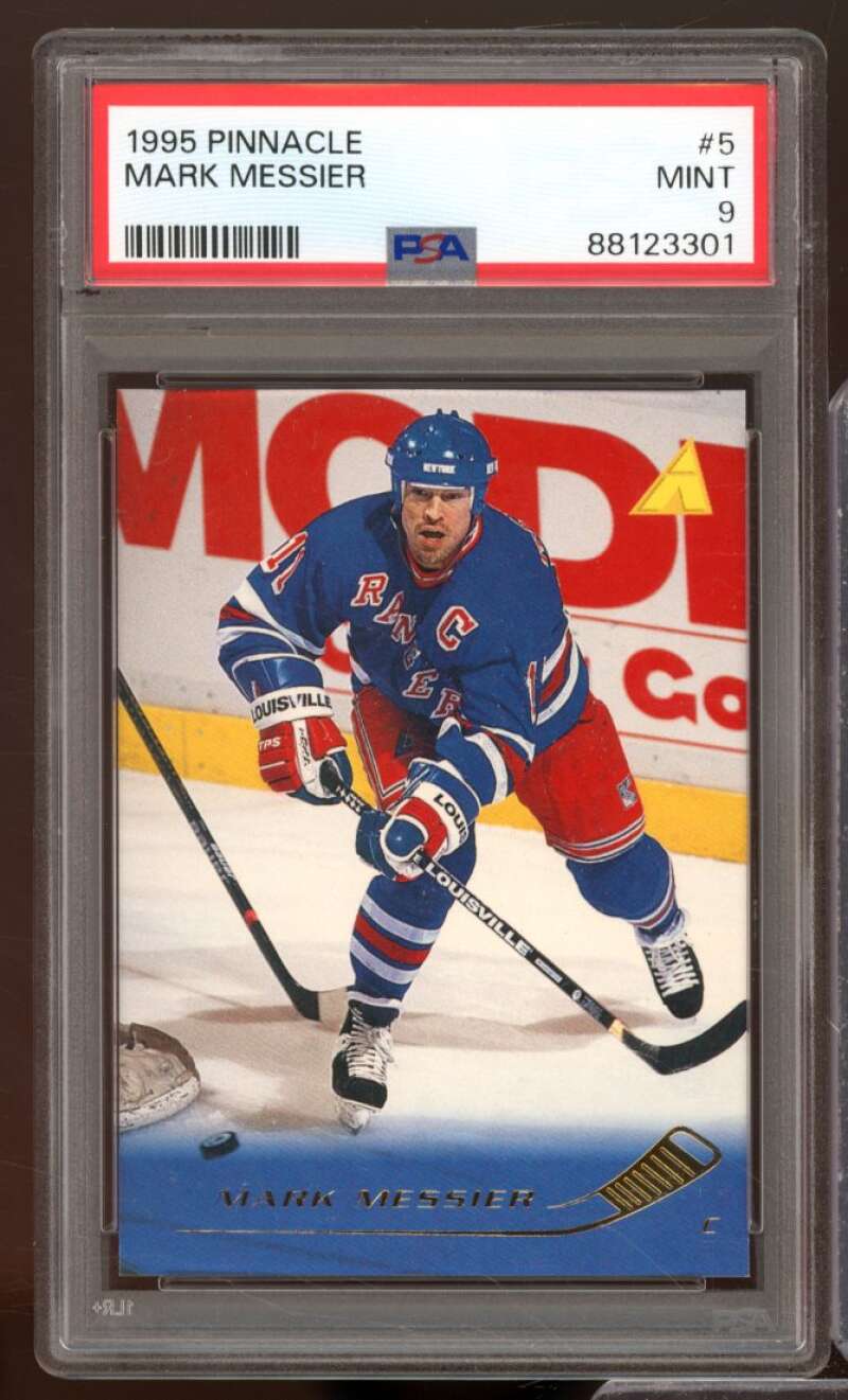 Mark Messier Card 1995-96 Pinnacle #5 PSA 9 Image 1