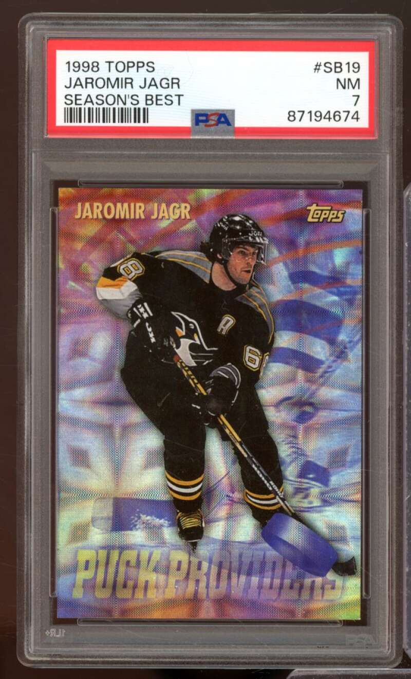 Jaromir Jagr Card 1998-99 Topps #SB19 PSA 7 Image 1