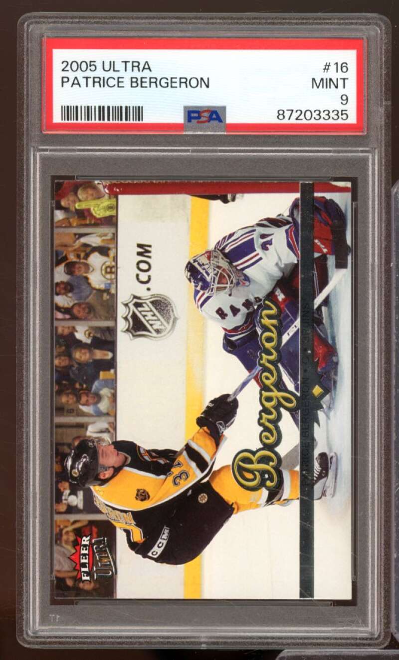 Patrice Bergeron Card 2005-06 Ultra #16 PSA 9 Image 1