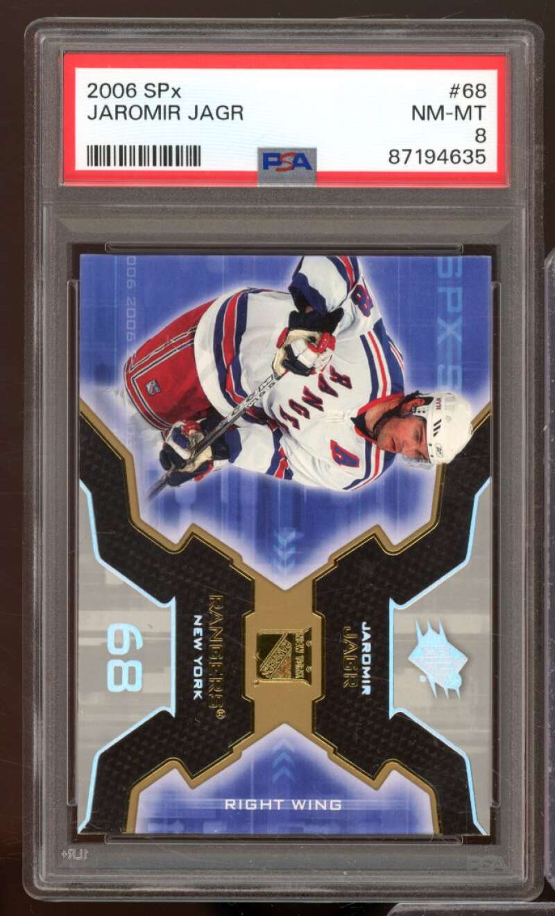 Jaromir Jagr Card 2006-07 SPx #68 PSA 8 Image 1