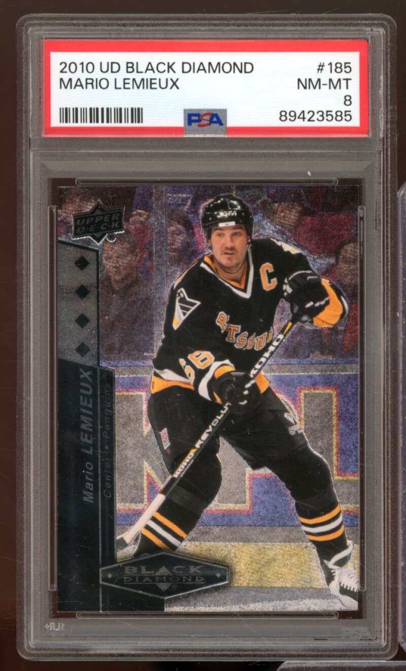 Mario Lemieux Card 2010-11 UD Black Diamond #185 PSA 8 Image 1