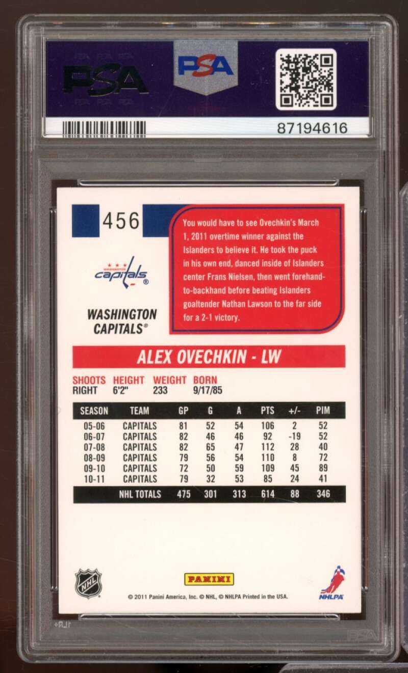 Alex Ovechkin Card 2010-11 Score #456 PSA 9 Image 2