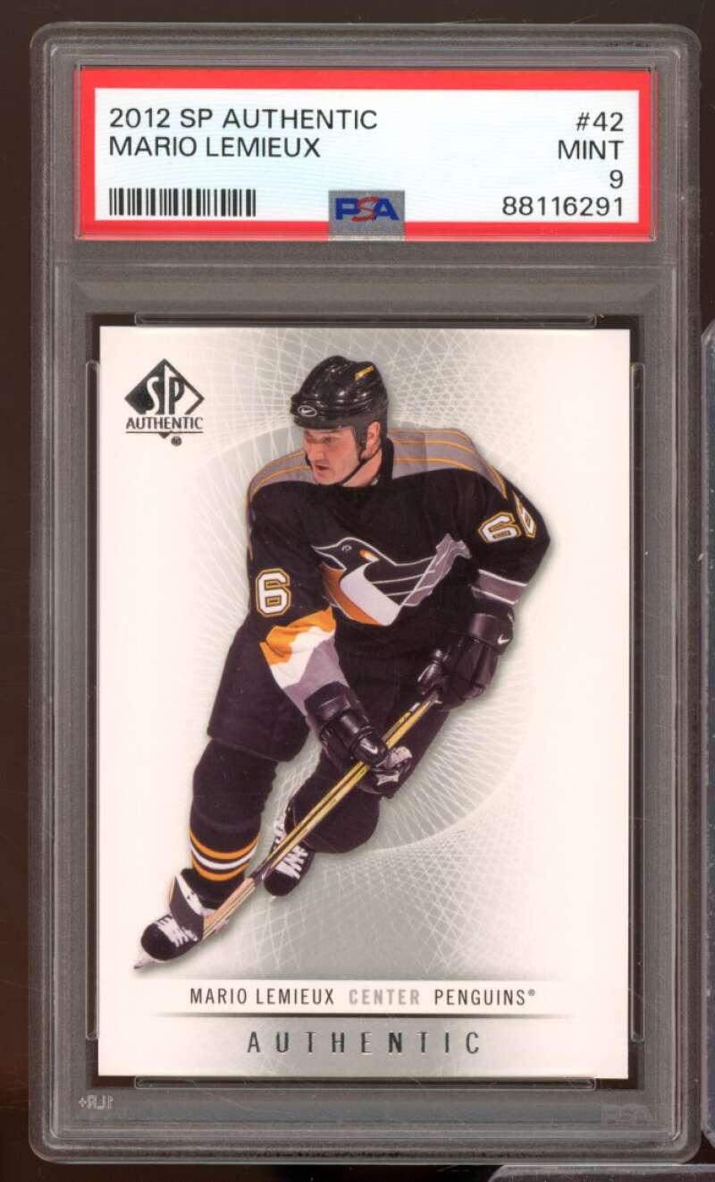 Mario Lemieux Card 2012-13 SP Authentic #42 PSA 9 Image 1