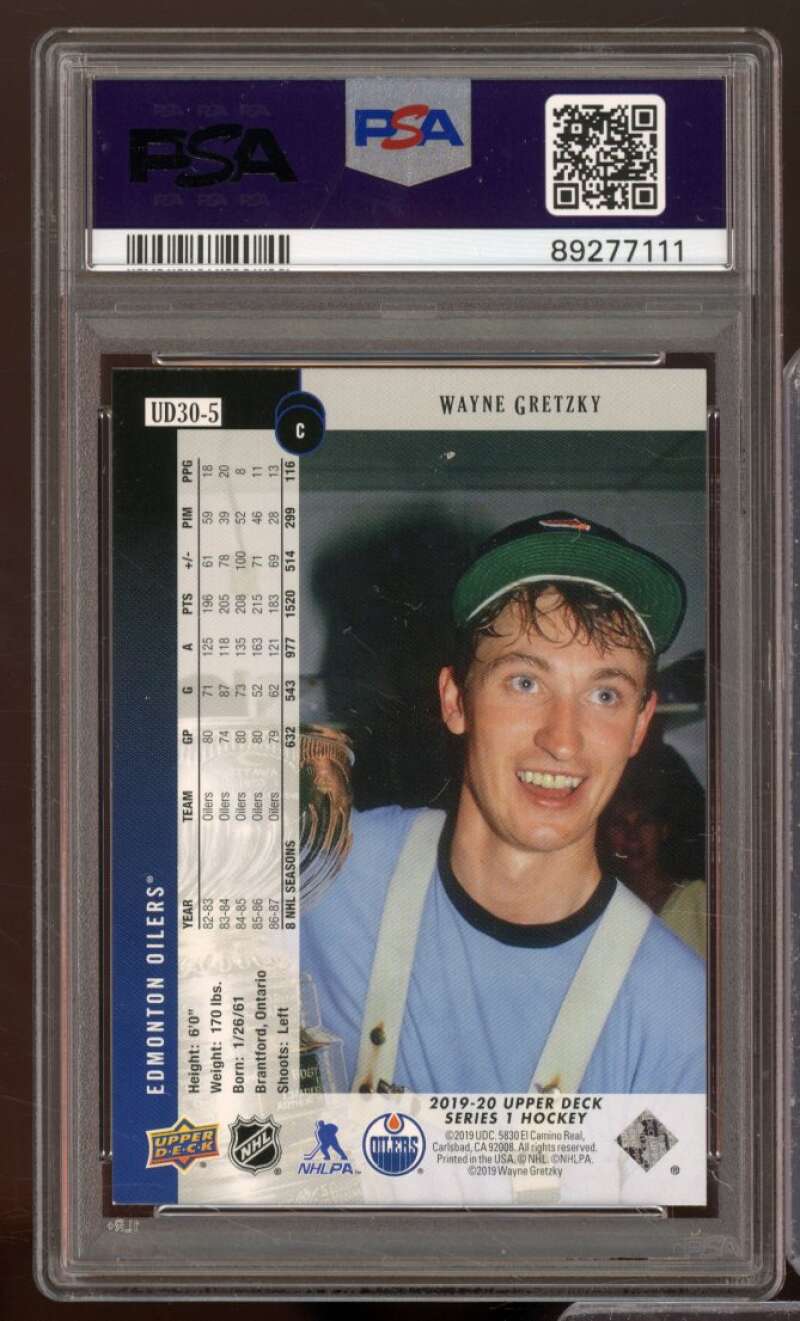 Wayne Gretzky Card 2019-20 Upper Deck #5 PSA 8 Image 2