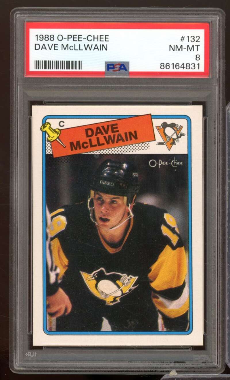 Dave McLlwain Rookie Card 1988-89 O-Pee-Chee #132 PSA 8 Image 1