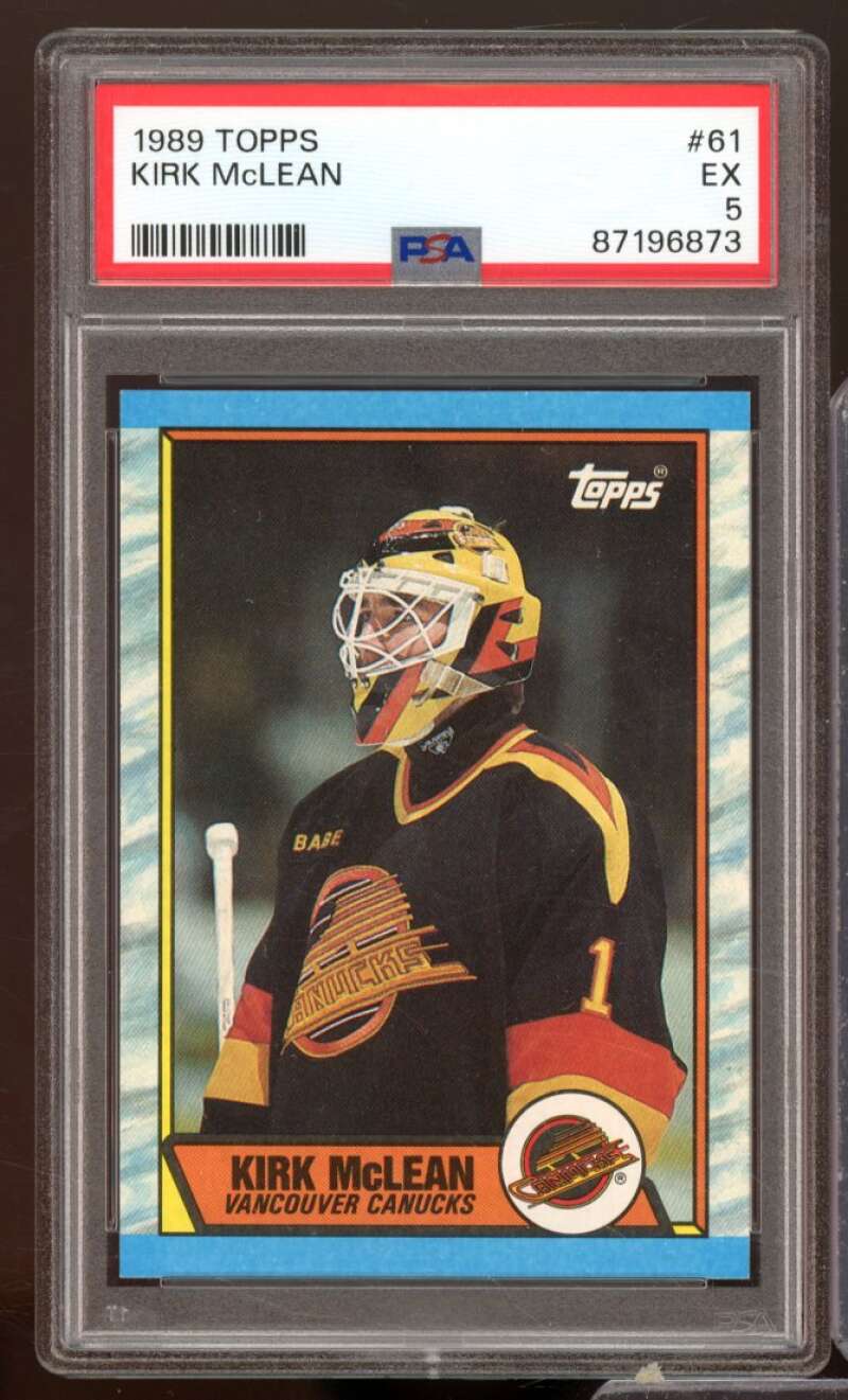 Kirk Mclean Rookie Card 1989-90 Topps #61 PSA 5 Image 1