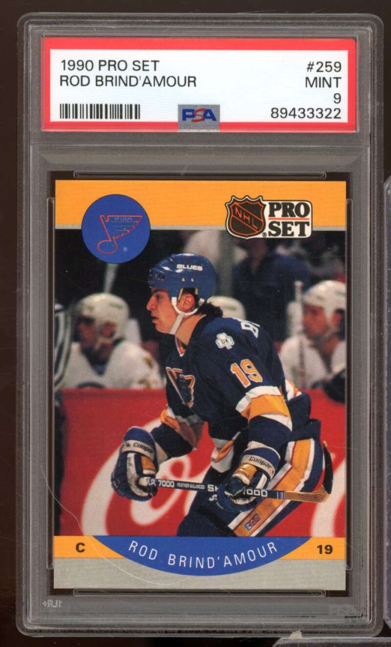 Rod Brind'Amour Rookie Card 1990-91 Pro Set #259 PSA 9 Image 1