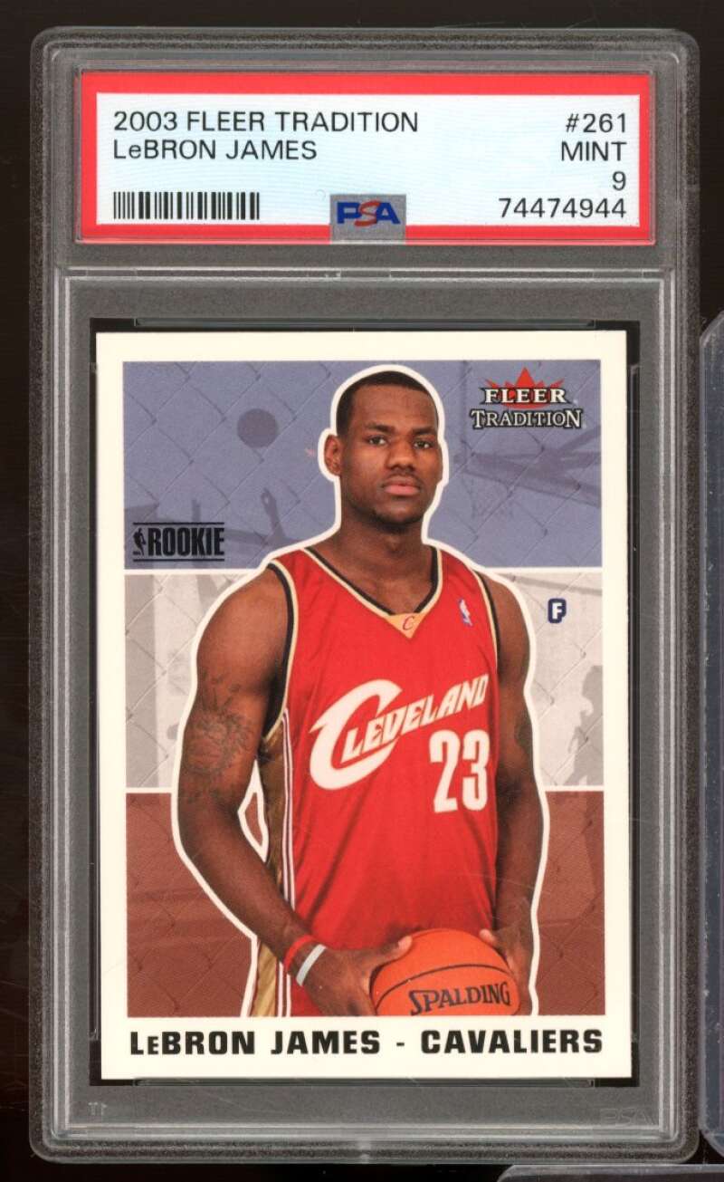 LeBron James Rookie Card 2003-04 Fleer Tradition #261 PSA 9 Image 1