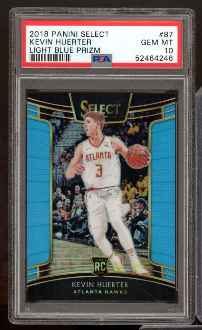 Kevin Huerter Rookie 2018-19 Panini Select Light Blue Prizm (pop 3) #87 PSA 10 Image 1