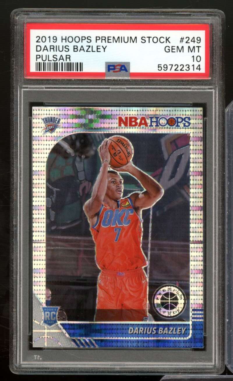 Darius Bazley Rookie Card 2019-20 Hoops Premium Stock Pulsar #249 PSA 10 Image 1