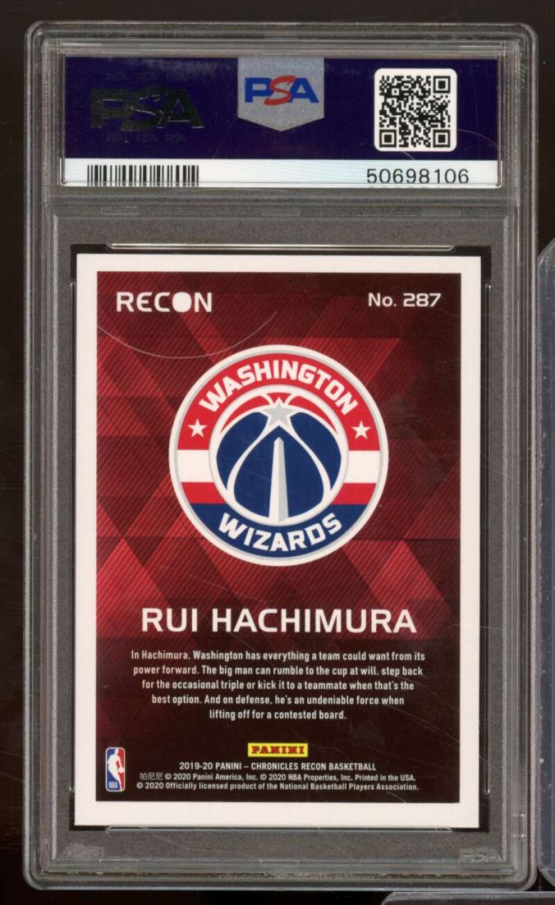 Rui Hachimura Rookie Card 2019-20 Panini Chronicles #287 PSA 10 Image 2