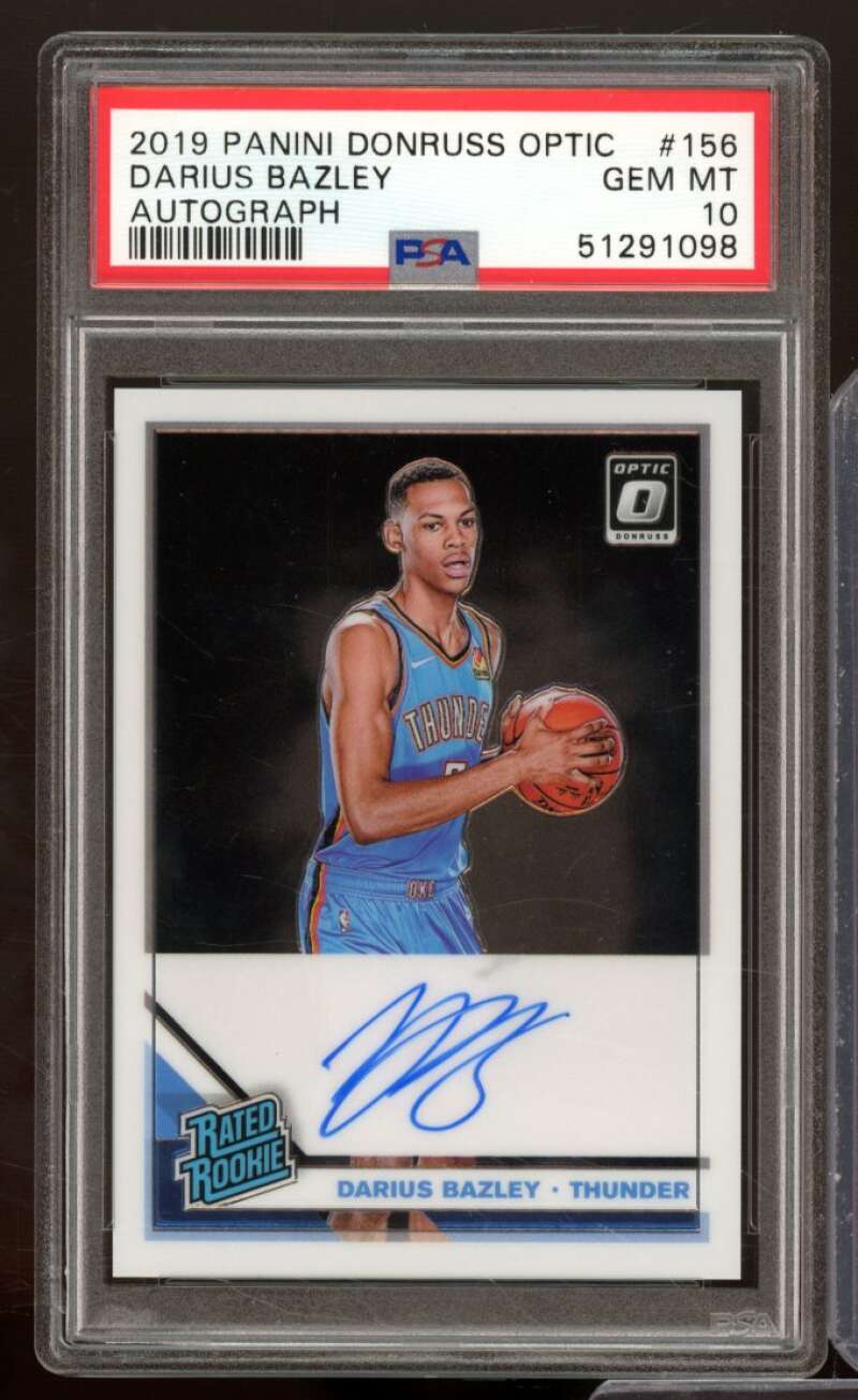 Darius Bazley Rookie Card 2019-20 Panini Donruss Optic #156 PSA 10 Image 1