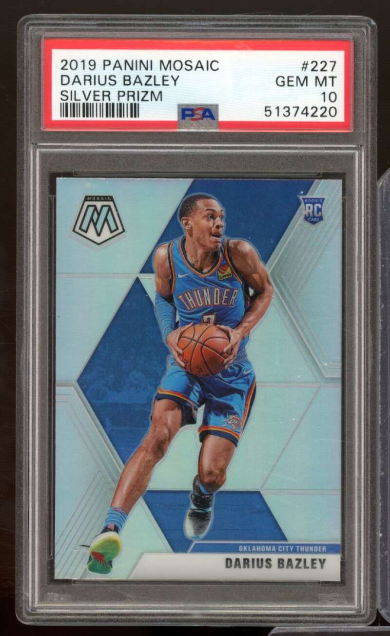 Darius Bazley Rookie Card 2019-20 Panini Mosaic Silver Prizm #227 PSA 10 Image 1