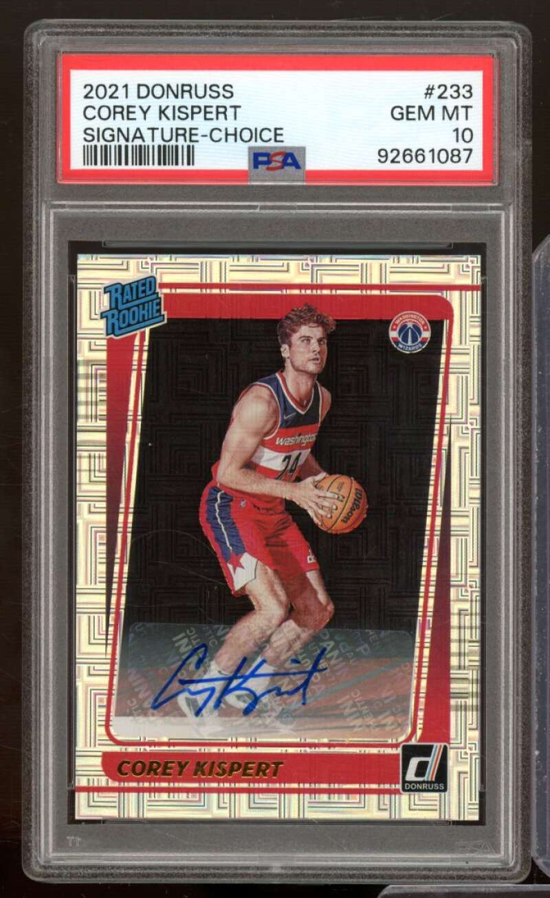 Corey Kispert Rookie Card 2021-22 Donruss Signature Choice (pop 1) #233 PSA 10 Image 1