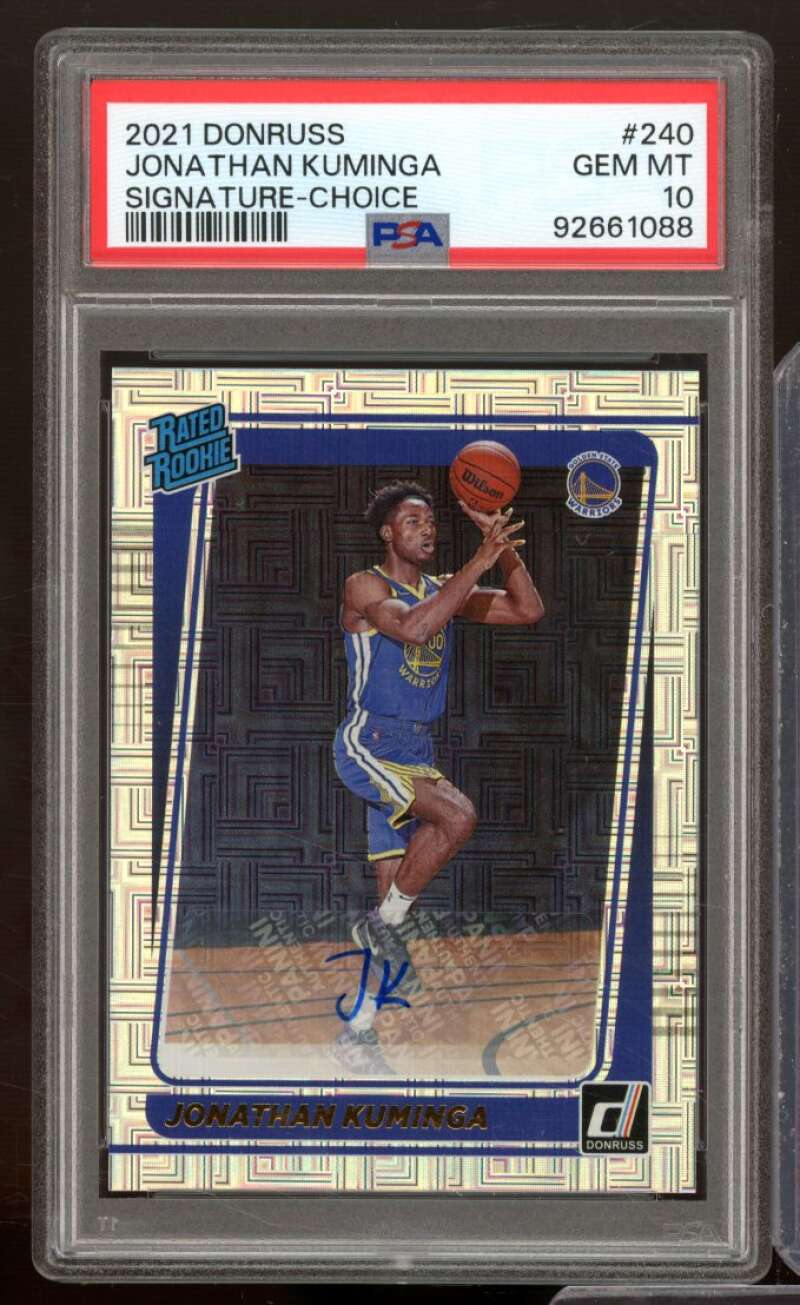 Jonathan Kuminga Rookie Card 2021-22 Donruss Signature Choice #240 PSA 10 Image 1