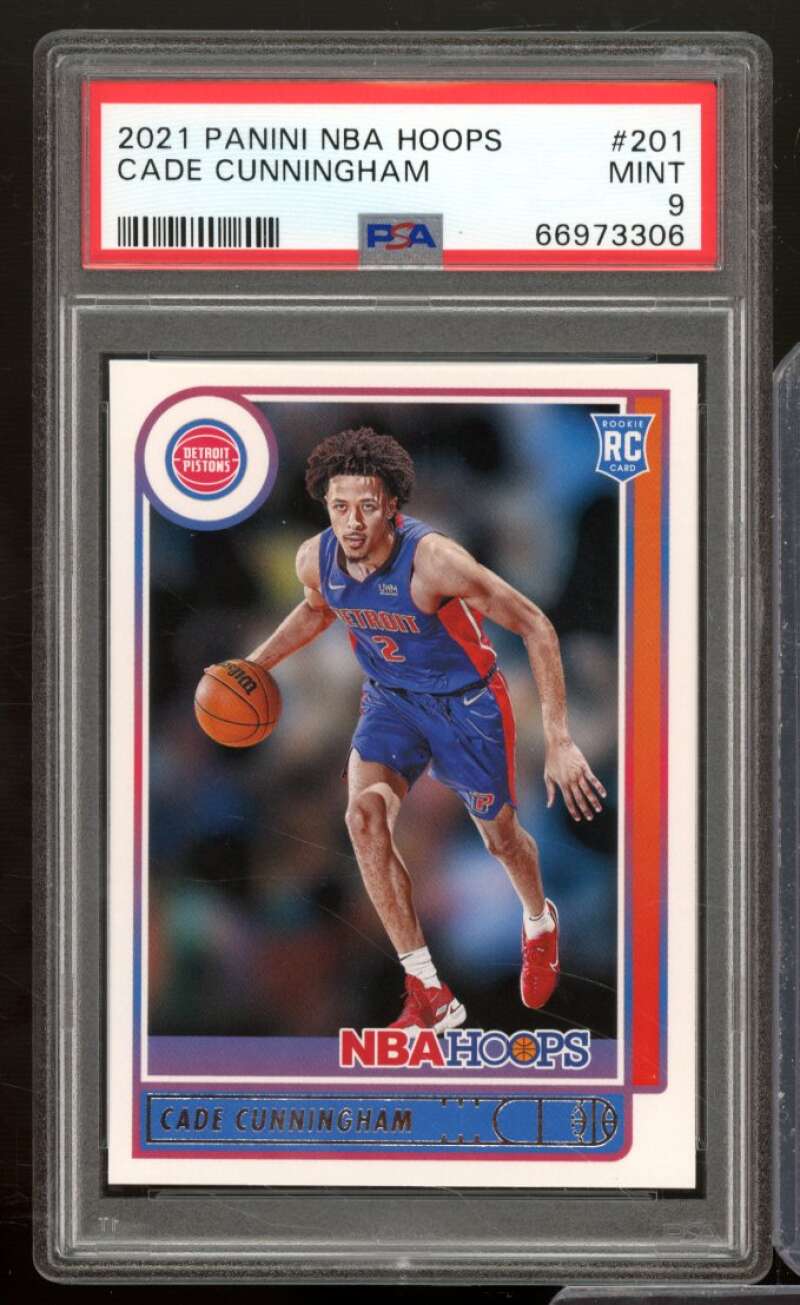 Cade Cunningham Rookie Card 2021-22 Panini NBA Hoops #201 PSA 9 Image 1