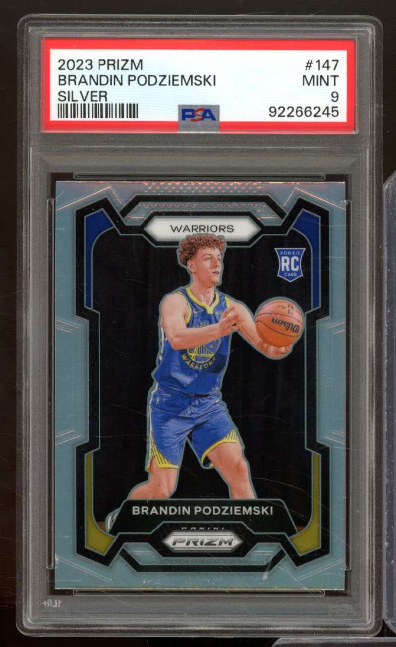 Brandin Podziemski Rookie Card 2023-24 Prizm Silver #147 PSA 9 Image 1