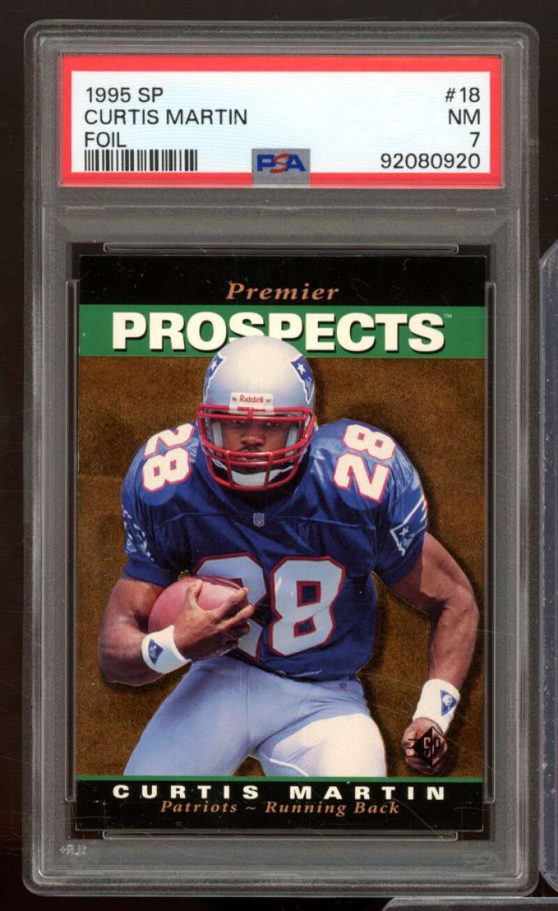 Curtis Martin Rookie Card 1995 SP #18 PSA 7 Image 1