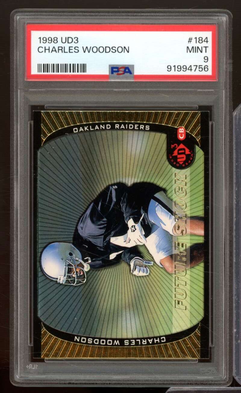 Charles Woodson Rookie Card 1998 UD3 #184 PSA 9 Image 1