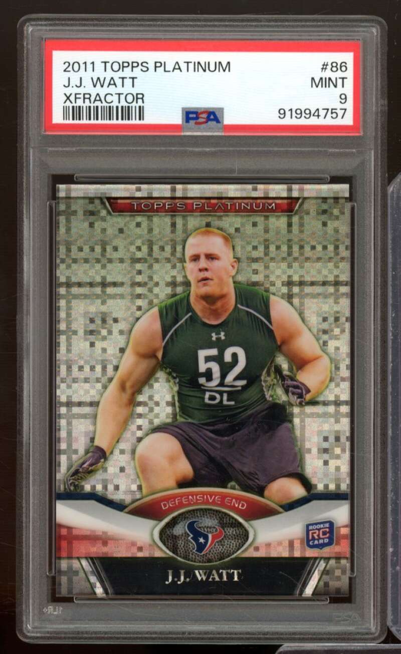 J.J. Watt Rookie Card 2011 Topps Platinum Xfractor #86 PSA 9 Image 1