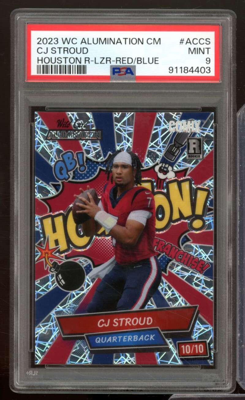 C.J. Stroud Rookie 2023 WC Alumination CM Rookie Red/Blue (10/10) #ACCS PSA 9 Image 1