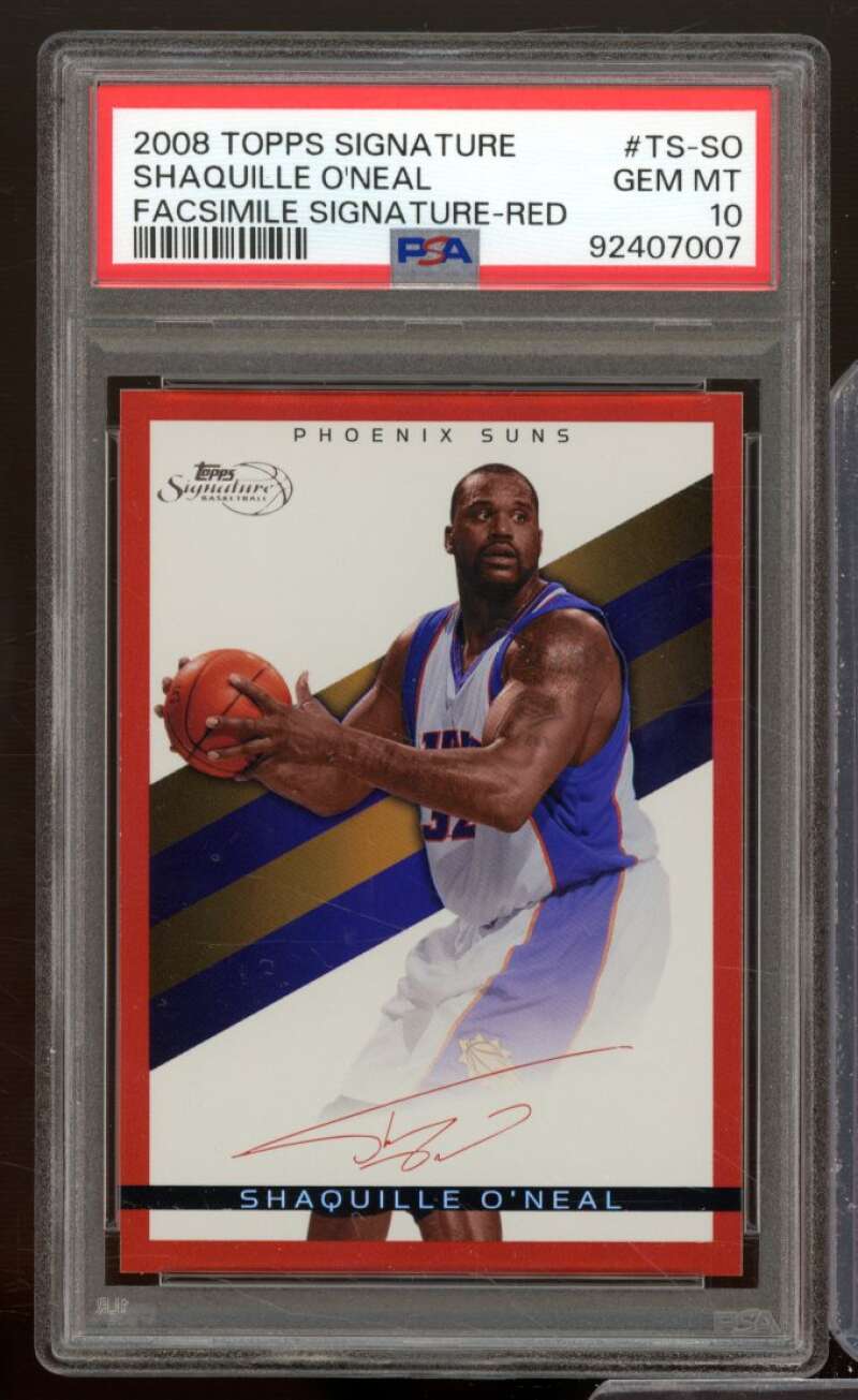 Shaquille O'Neal Card 2008-09 Topps Signature #Ts-So (pop 3) PSA 10 Image 1