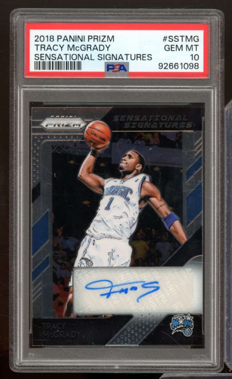 Tracy McGrady 2018-19 Panini Prizm Sensational Signtures (pop 2) #SSTMG PSA 10 Image 1