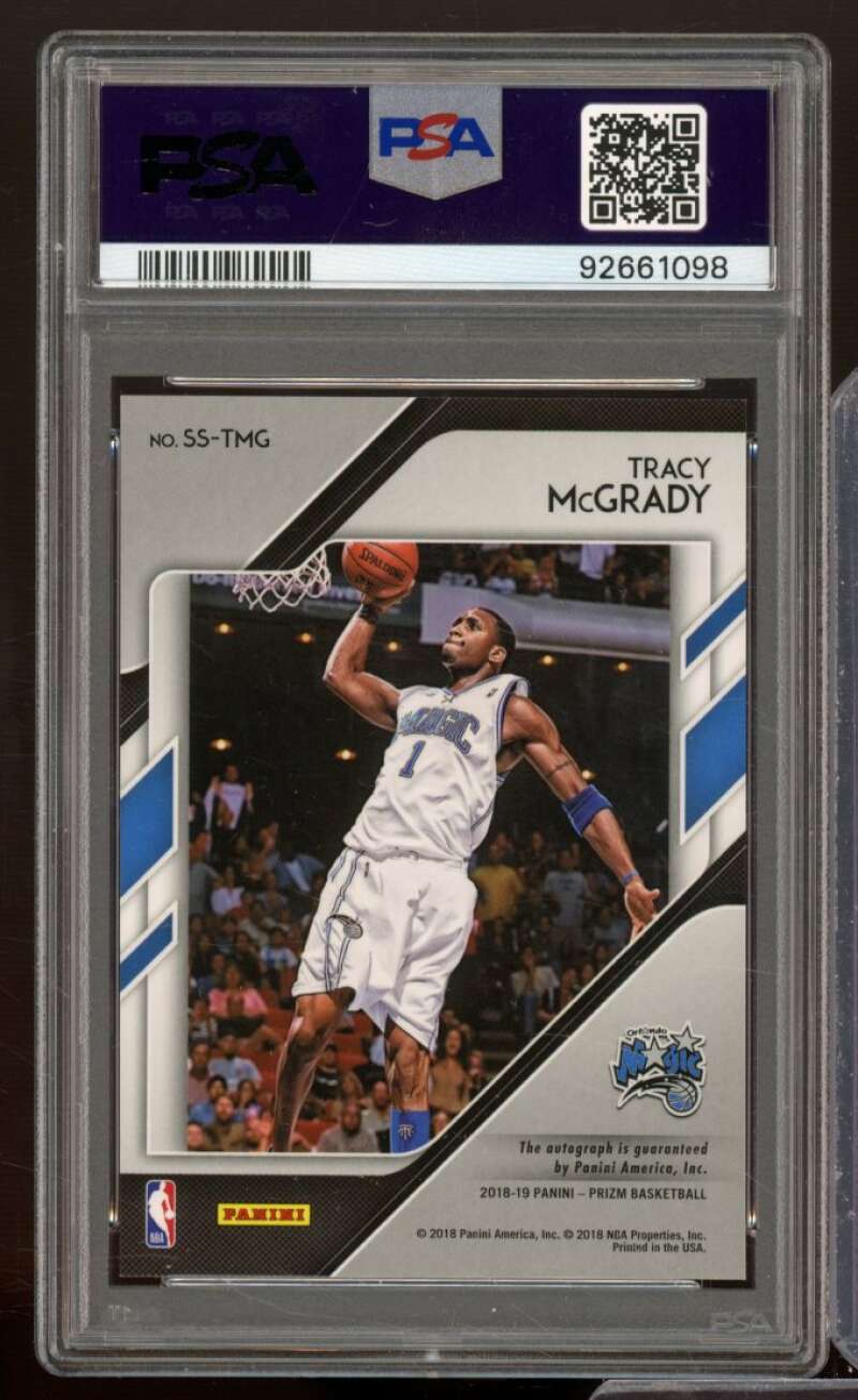 Tracy McGrady 2018-19 Panini Prizm Sensational Signtures (pop 2) #SSTMG PSA 10 Image 2