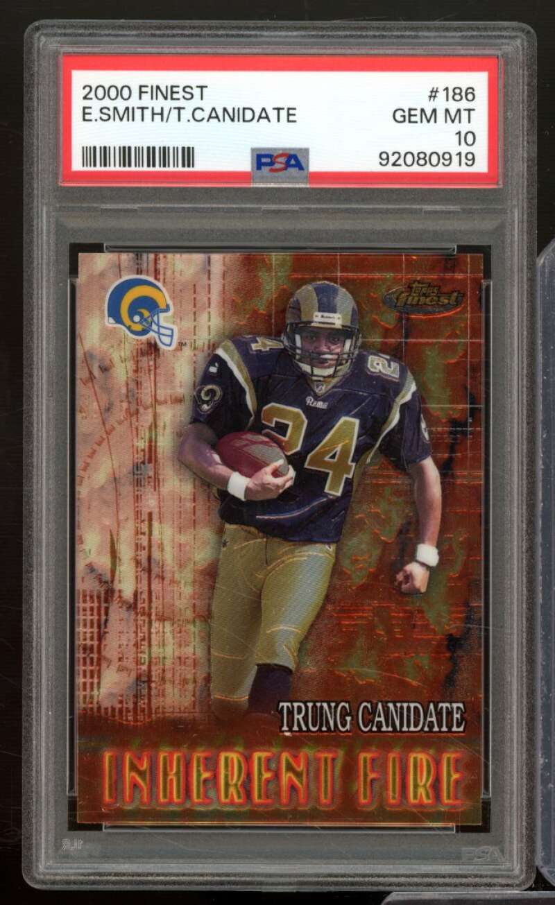 Emmitt Smith/Trung Canidate Card 2000 Finest #186 (pop 5) PSA 10 Image 1