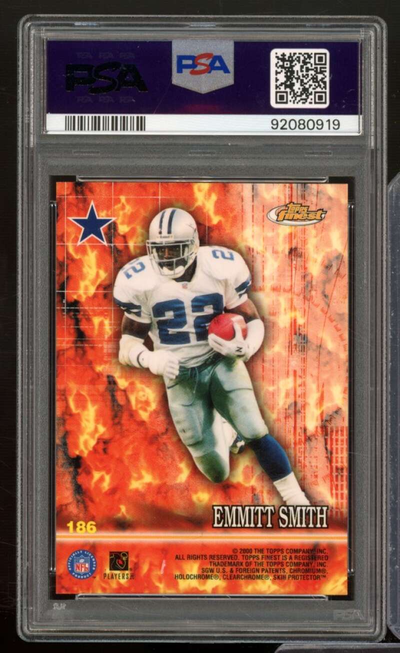 Emmitt Smith/Trung Canidate Card 2000 Finest #186 (pop 5) PSA 10 Image 2