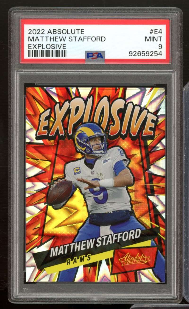 Matthew Stafford Card 2022 Absolute #E4 PSA 9 Image 1