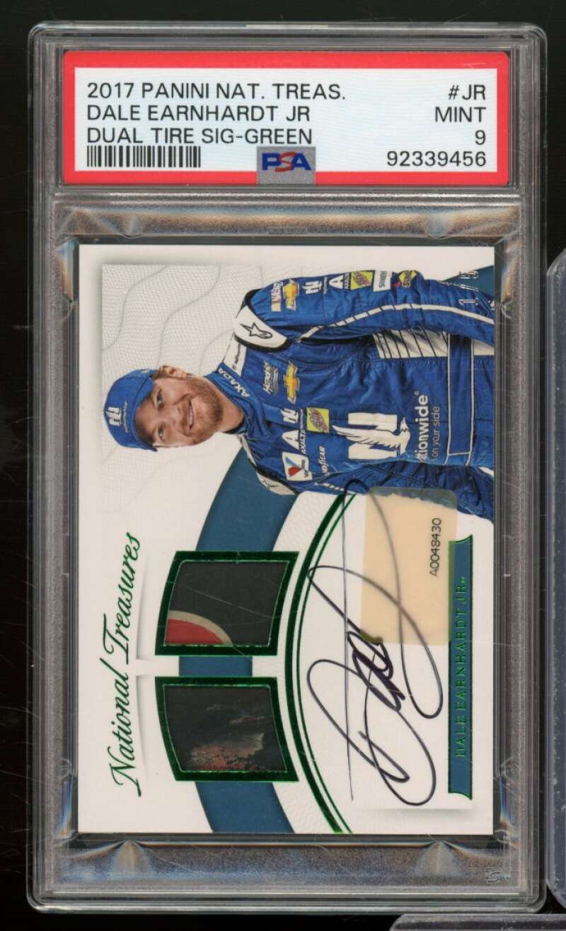 Dale Earnhardt Jr 2017 National Treasures Dual Tire Signature (1 of 5) #Jr PSA 9 Image 1