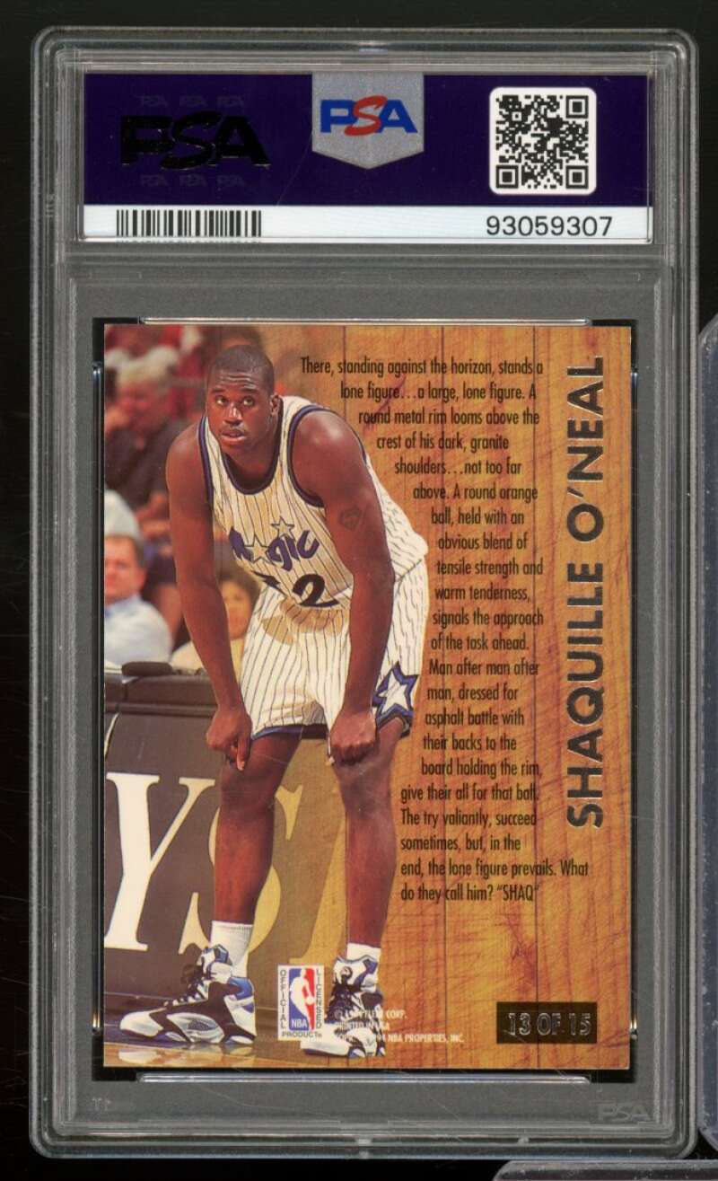 Shaquille O'Neal Card 1993-94 Ultra #13 PSA 8 Image 2