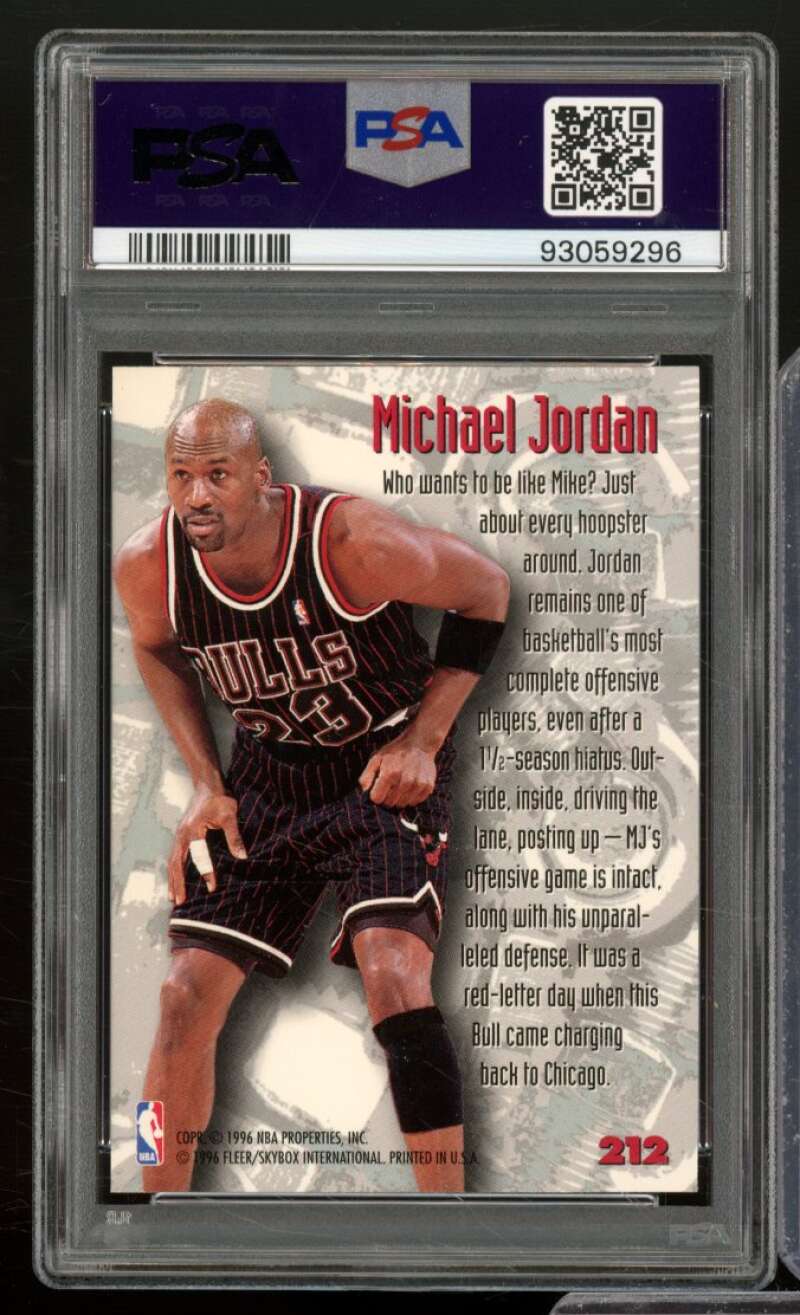 Michael Jordan Card 1995-96 Metal #212 PSA 10 Image 2