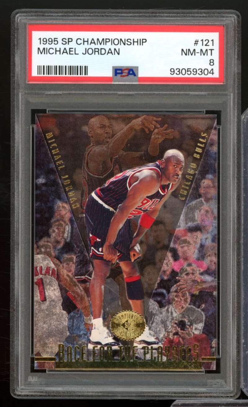 Michael Jordan Card 1995-96 SP Championship #121 PSA 8 Image 1