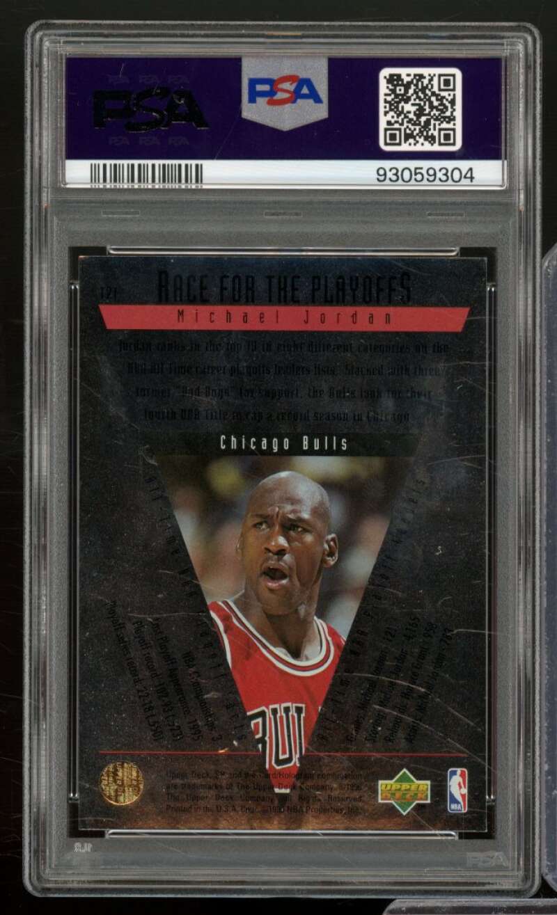 Michael Jordan Card 1995-96 SP Championship #121 PSA 8 Image 2