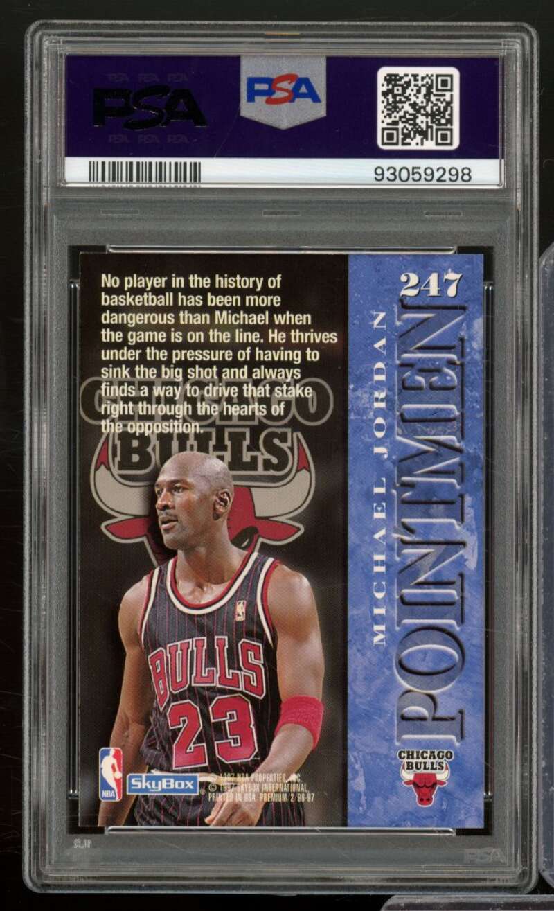 Michael Jordan Card 1996-97 SkyBox Premium #247 PSA 8.5 Image 2