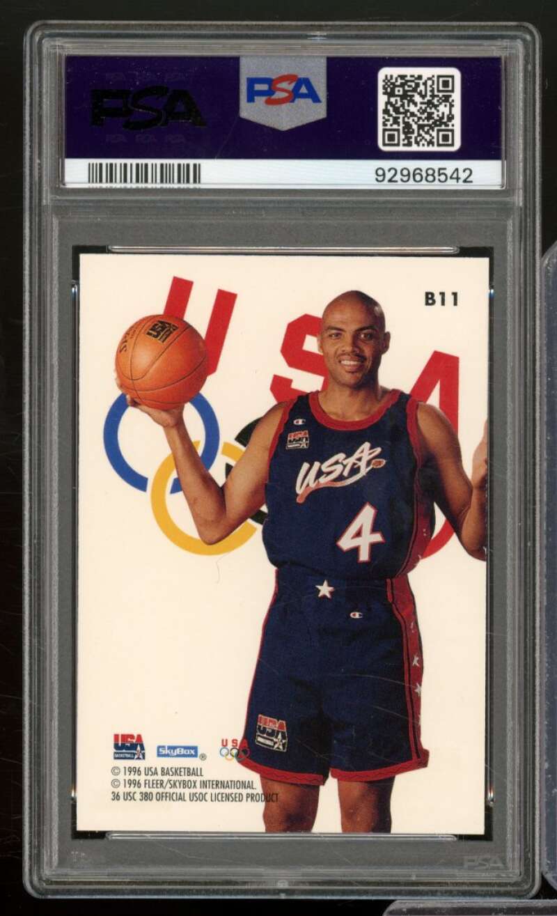 Charles Barkley 1996-97 Skybox USA Wrapper Exchange Bronze Sparkle #B11 PSA 9 Image 2