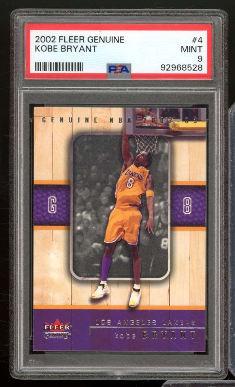 Kobe Bryant Card 2002-03 Fleer Genuine (pop 7) #4 PSA 9 Image 1