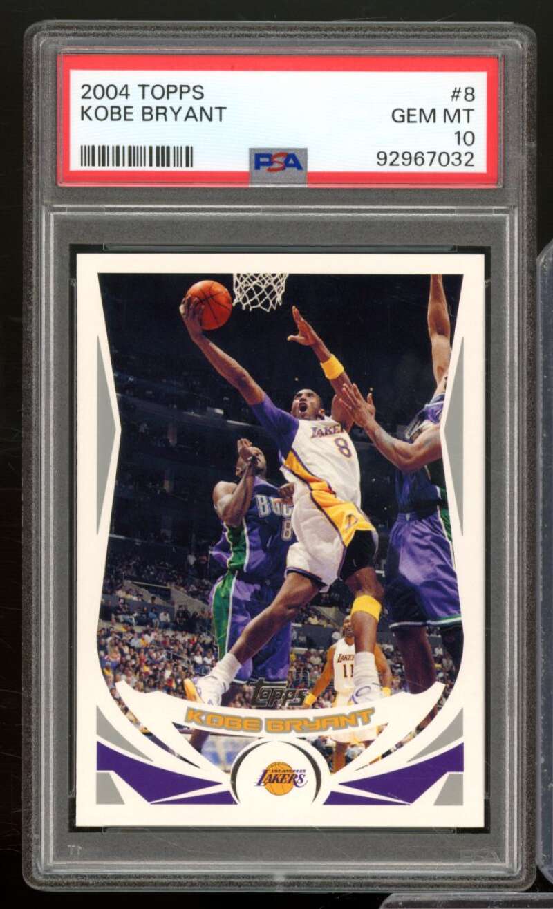 Kobe Bryant Card 2004-05 Topps #8 PSA 10 Image 1