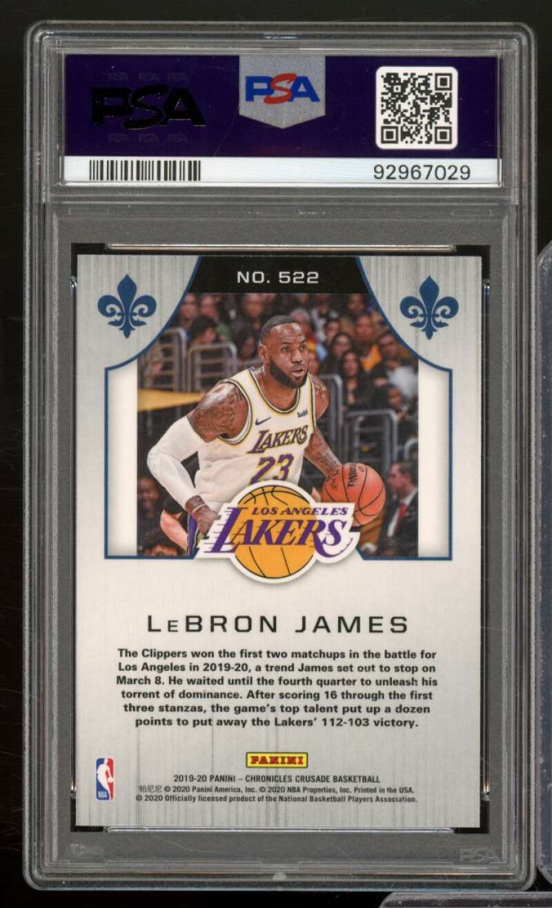 LeBron James Card 2019-20 Panini Chronicles #522 PSA 10 Image 2