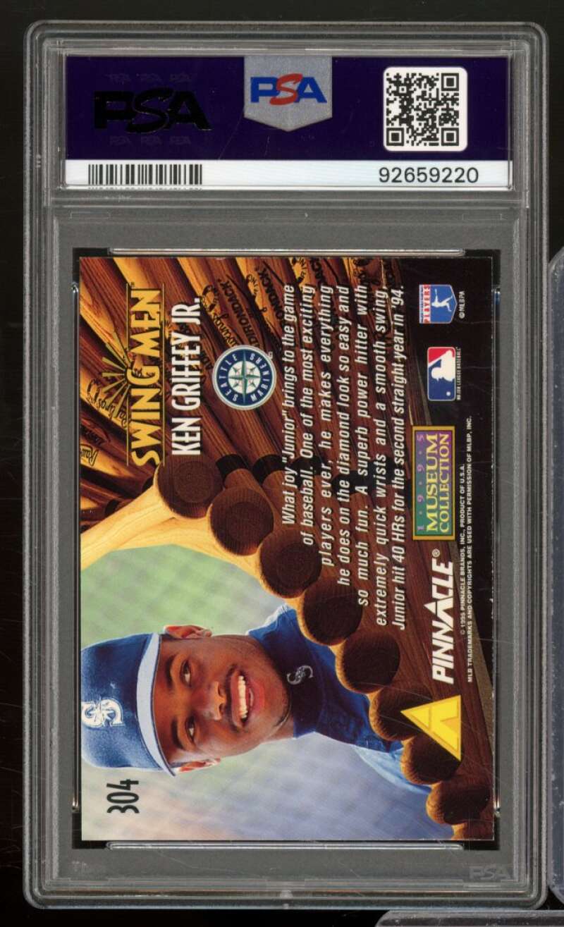 Ken Griffey Jr. Card 1995 Pinnacle Museum Collection #304 PSA 9 Image 2