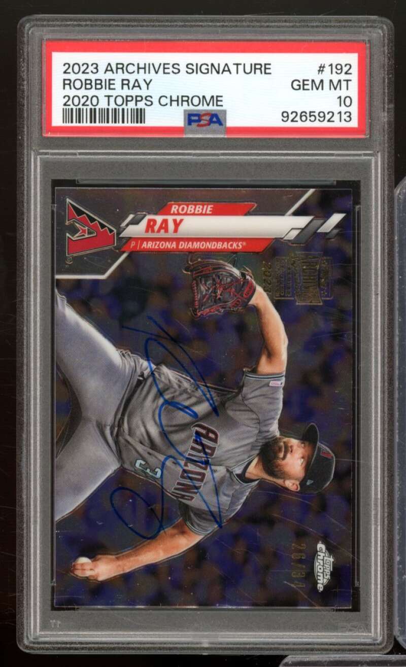 Robbie Ray 2023 Topps Archives Signature 2020 Topps Chrome (pop 1) #192 PSA 10 Image 1