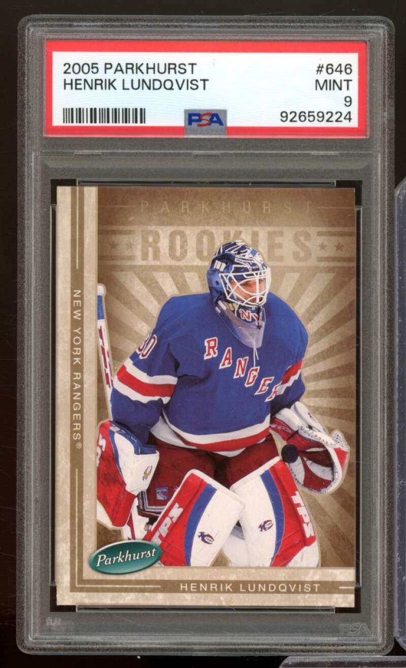 Henrik Lundqvist Card 2005-06 Parkhurst #646 PSA 9 Image 1