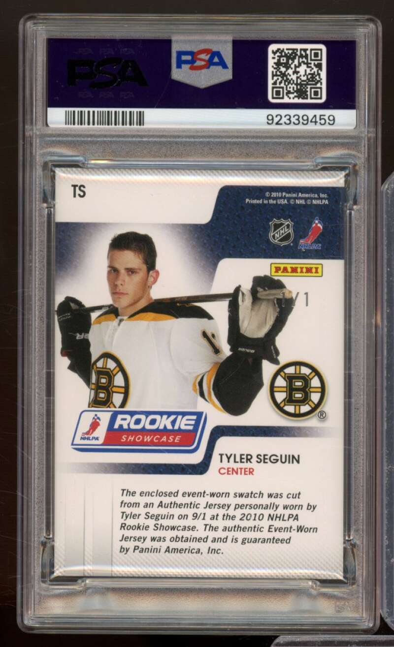 Tyler Seguin Rookie 2010-11 Donruss Rookie Showcase Threads (1 of 1) #TS PSA 10 Image 2