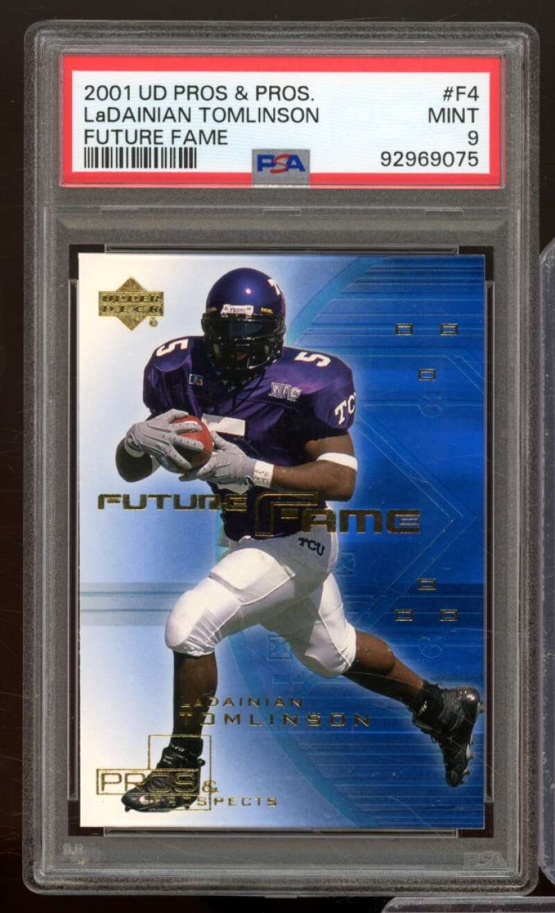 Ladainian Tomlinson Rookie Card 2001 UD Pros Prospects Future Fame #F4 PSA 9 Image 1